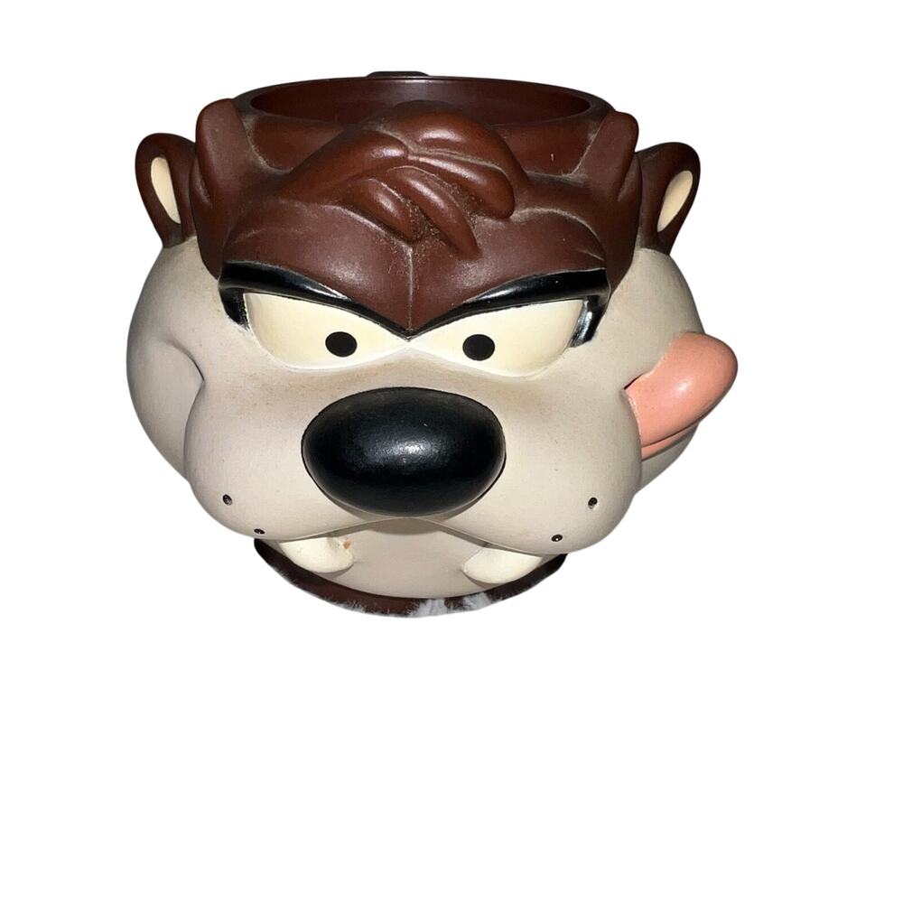 Vintage Tasmanian Devil Taz 3D Character Mug Warner Bros Looney Tunes
